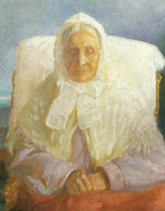 Anna Ancher fru anna hedvig brondum oil painting image